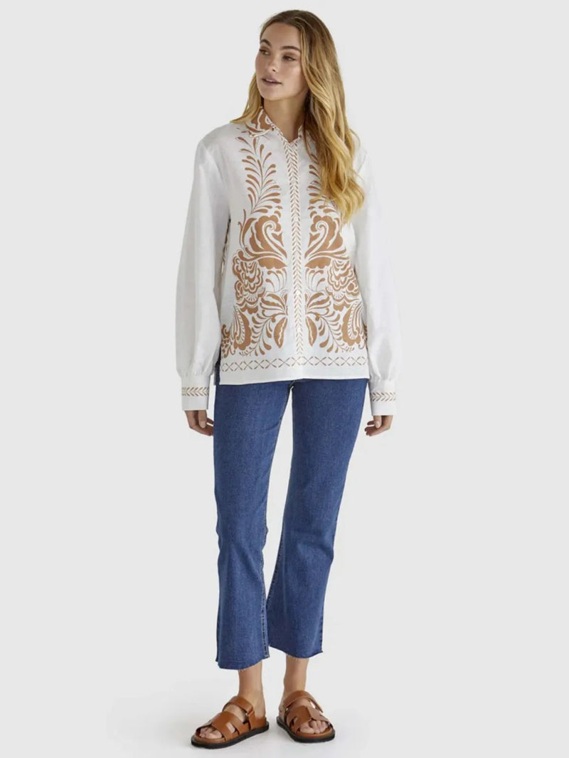 Brandy Top - Chai Print - Sass - Image 1