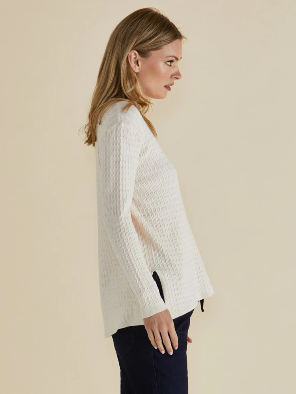 Cable Mini Jumper - Oat - Betty Basics - Image 2