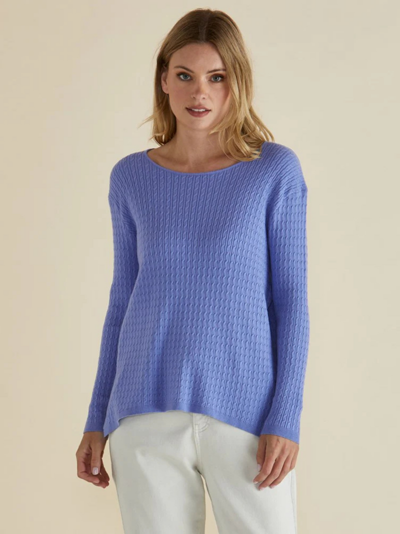 Cable Mini Jumper - Powder Blue - Betty Basics - Image 1