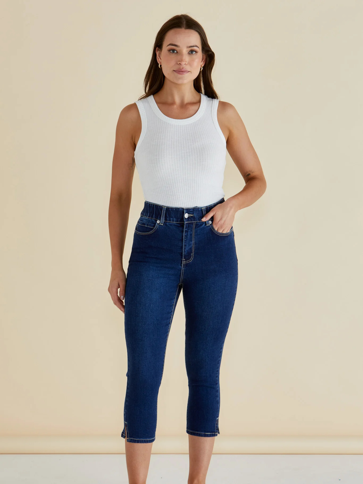 Camila Crop Jeans - Midnight Denim - Betty Basics - Image 1