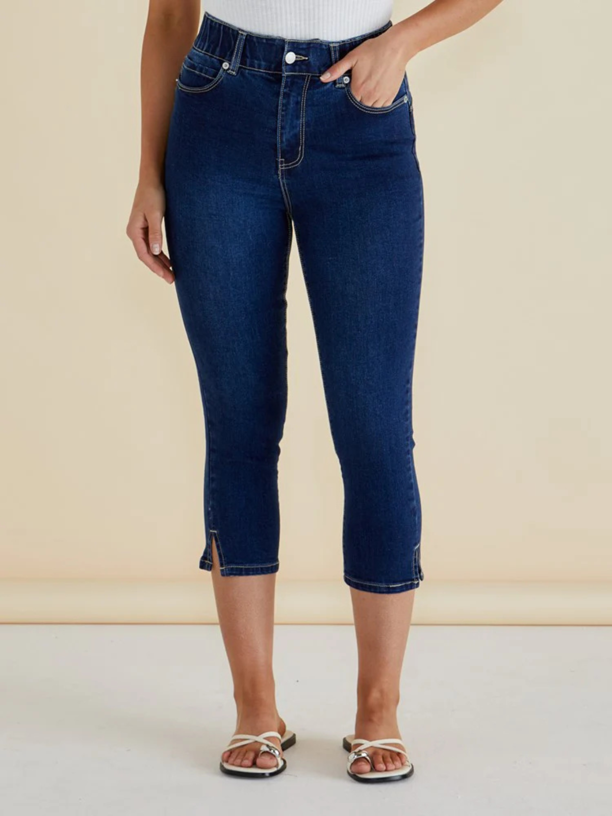 Camila Crop Jeans - Midnight Denim - Betty Basics - Image 2