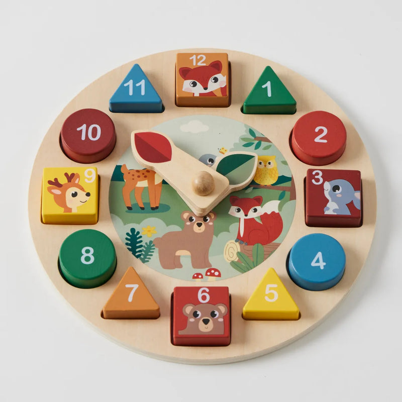 Clock Number & Shape Sorter - Zookabee - Image 1