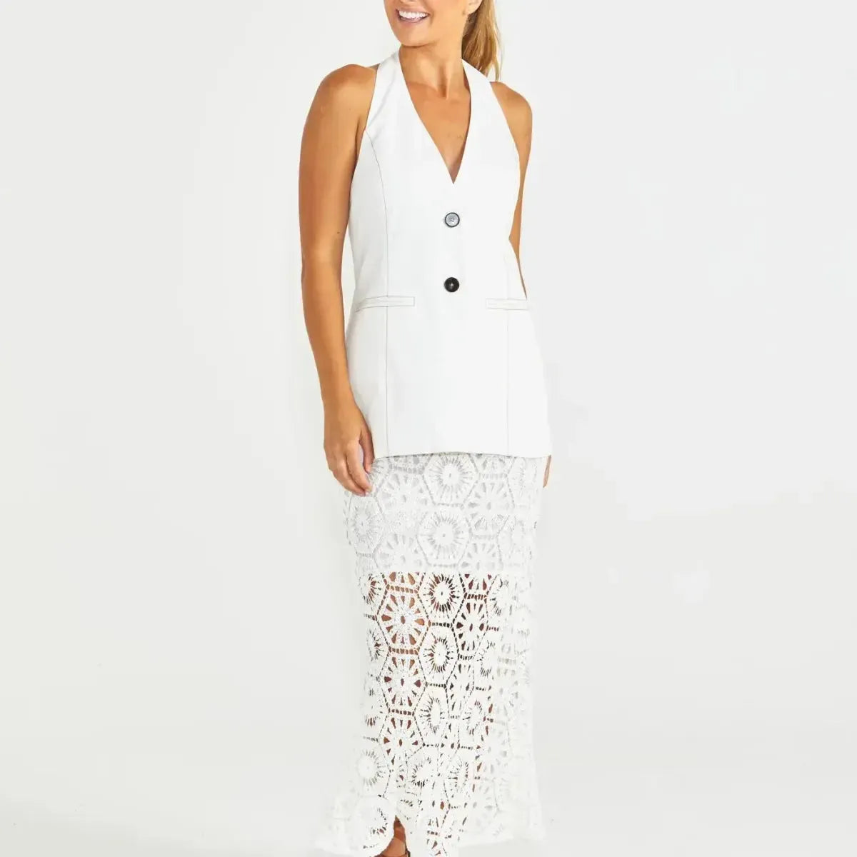 Clover Lace Skirt - White - Sass - Image 1