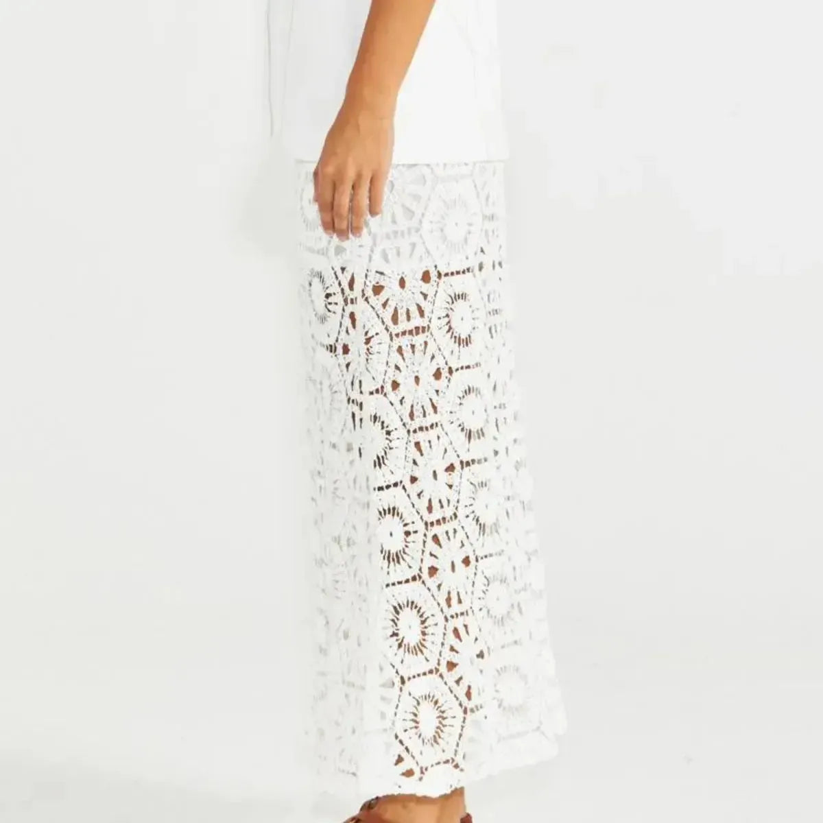 Clover Lace Skirt - White - Sass - Image 2