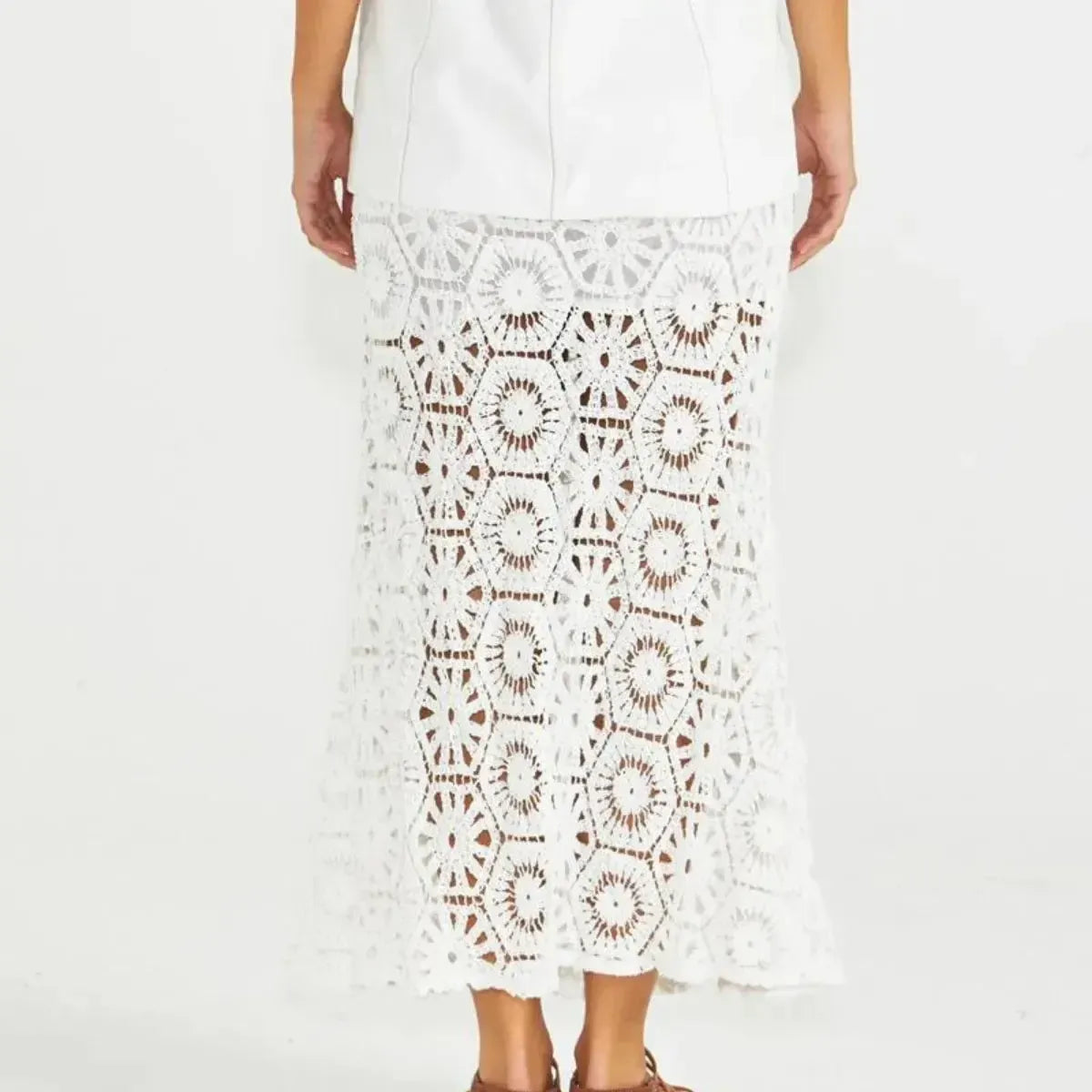 Clover Lace Skirt - White - Sass - Image 3