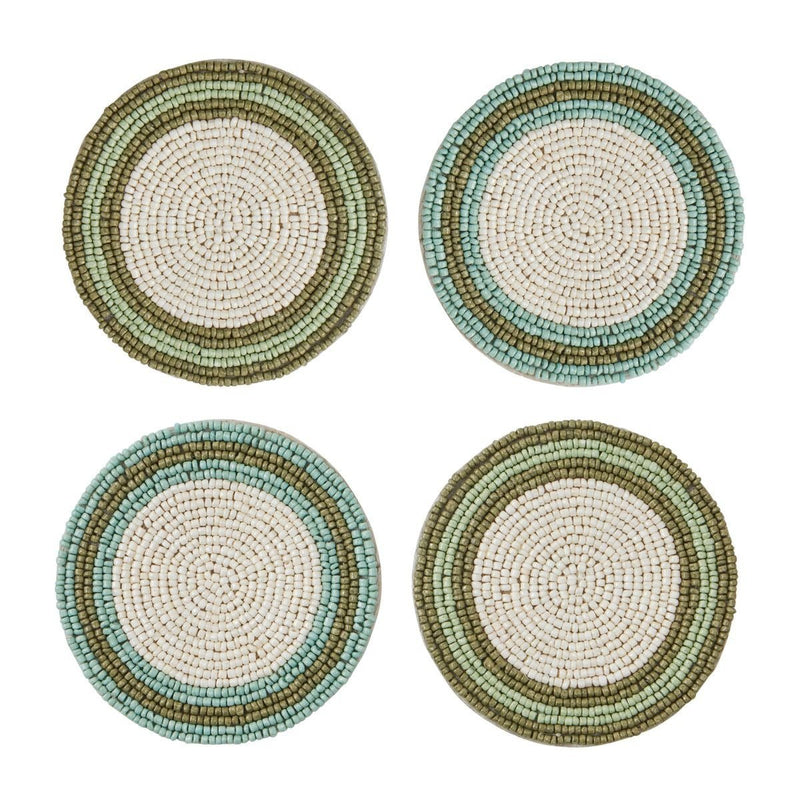 Coast To CoastGimlet Beaded Coasters - Green/Blue