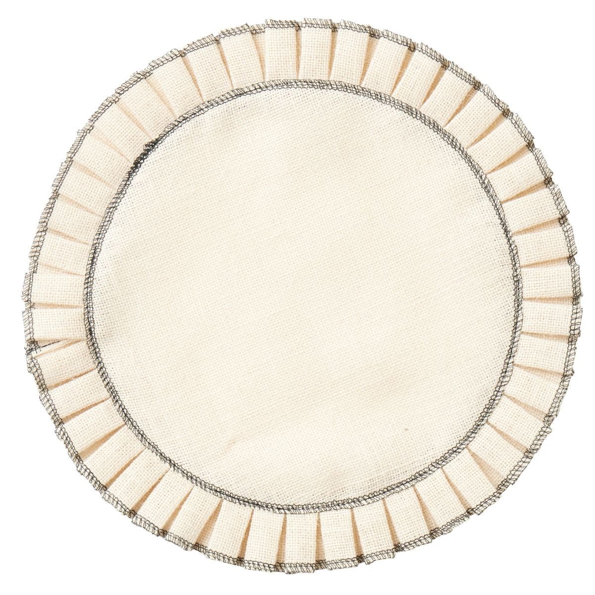Coast To CoastPleat Jute Placemat - Ivory/Black