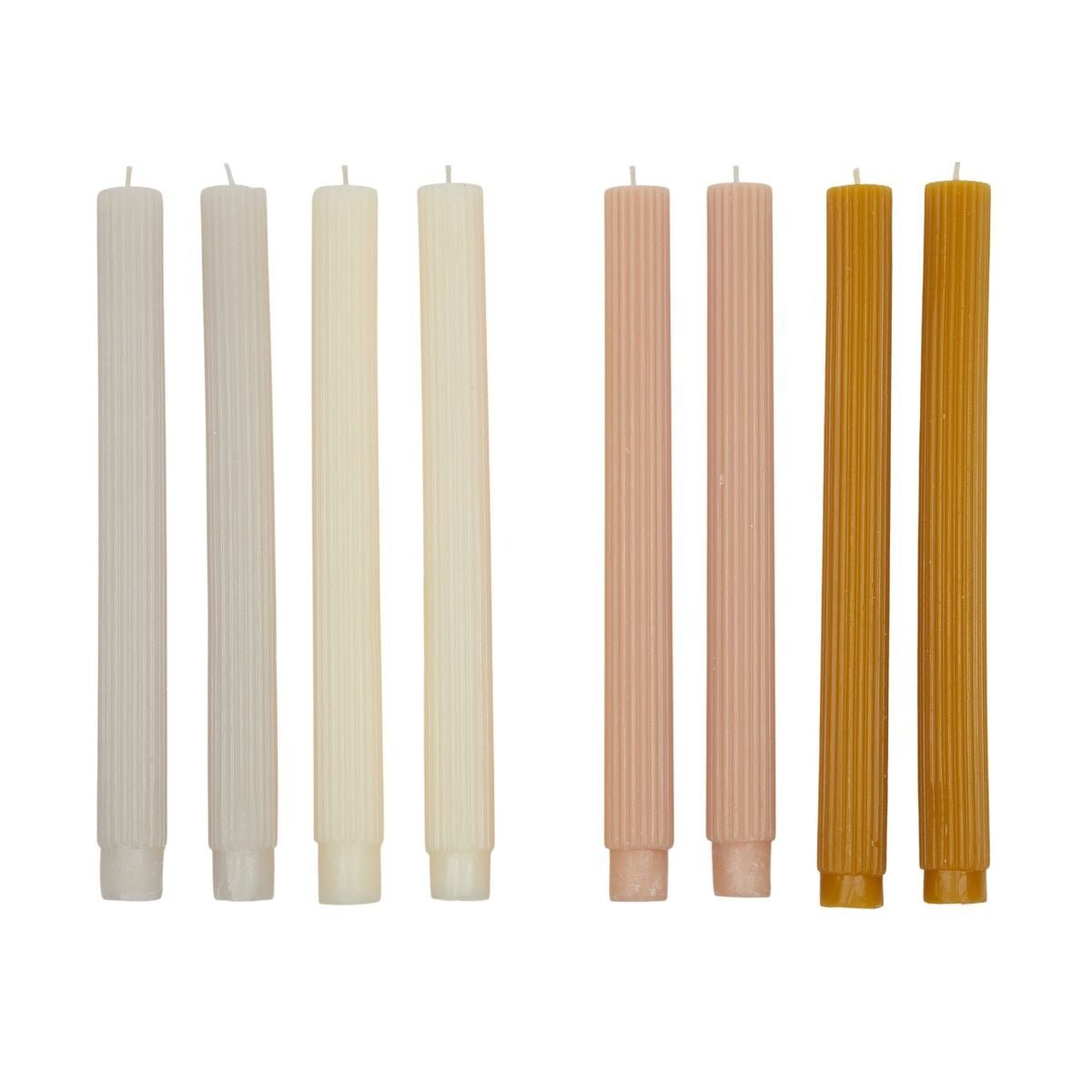 Coast To CoastRibbed Candle - Set Of 4