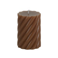 Twist Pillar Candle | Tan