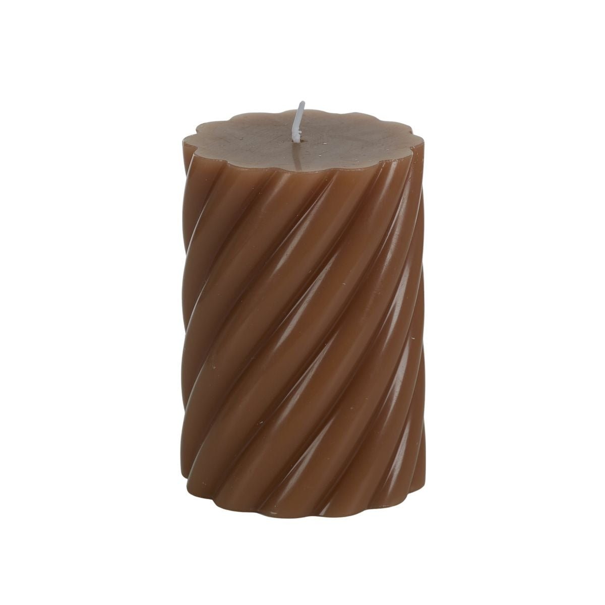 Coast To CoastTwist Pillar Candle | Tan