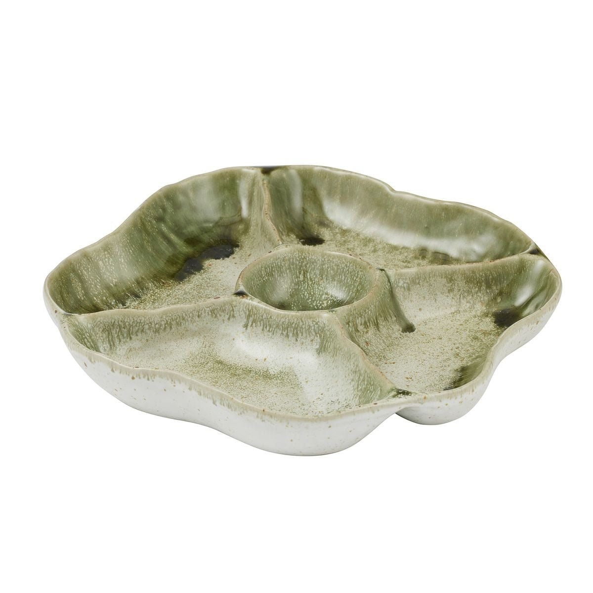 Coast To CoastUma Ceramic Divided Dish - Olive