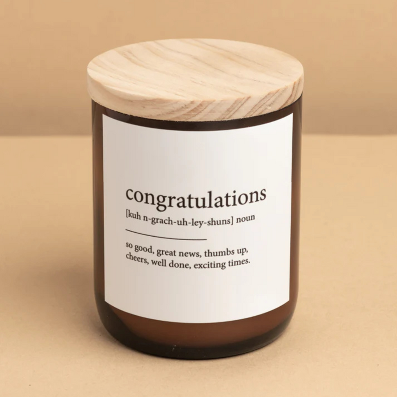 Congratulations - Dictionary Candle - Commonfolk Collective - Image 1
