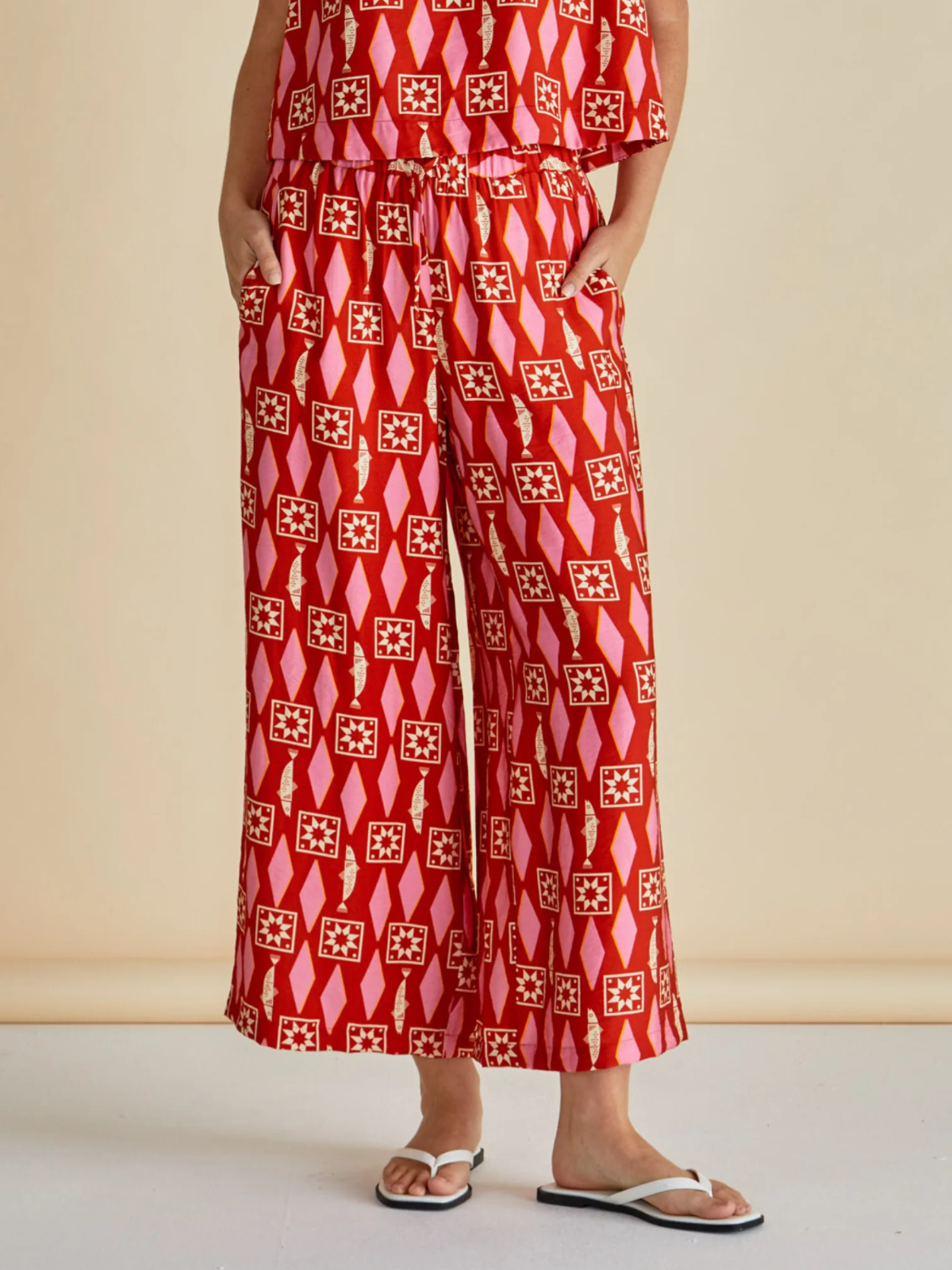 Copacabana Relax Pant - Sardinia Geo Print - Betty Basics - Image 2