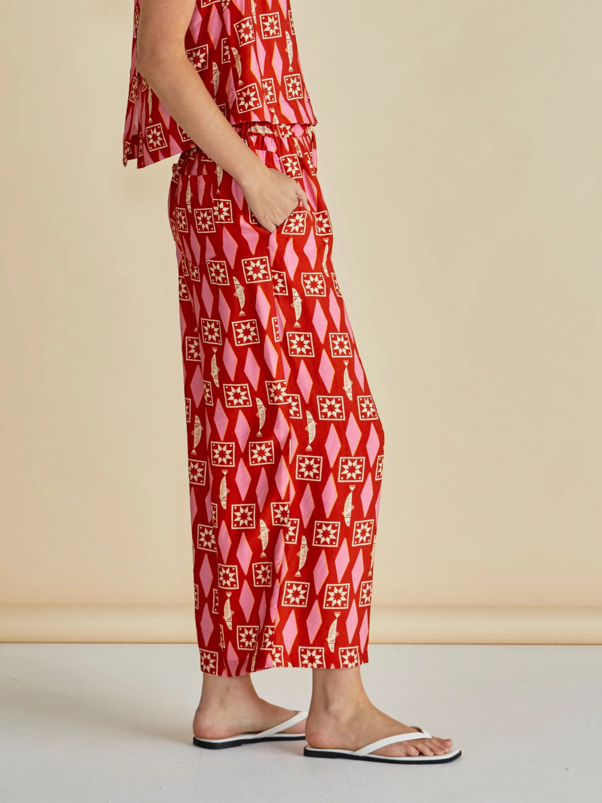 Copacabana Relax Pant - Sardinia Geo Print - Betty Basics - Image 3