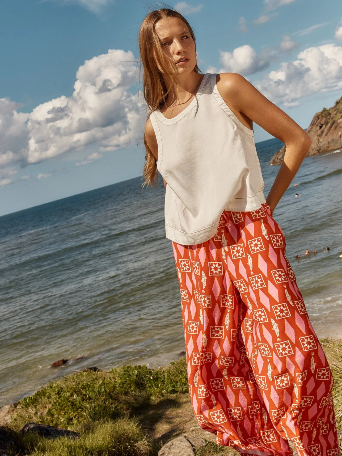 Copacabana Relax Pant - Sardinia Geo Print - Betty Basics - Image 5