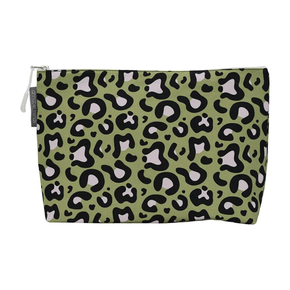 Cosmetic Bag - Large - Ocelot Pink Khaki - Annabel Trends - Image 1
