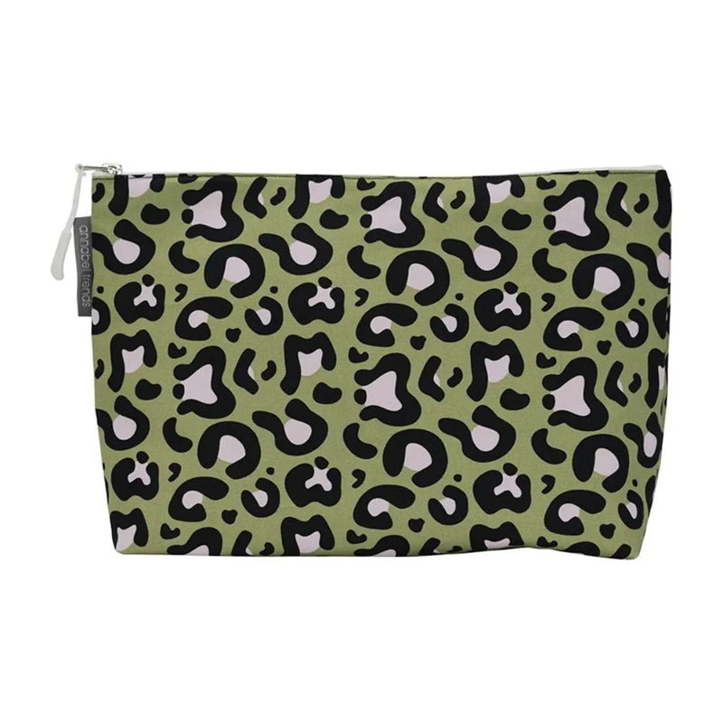 Cosmetic Bag - Large - Ocelot Pink Khaki - Annabel Trends - Image 1