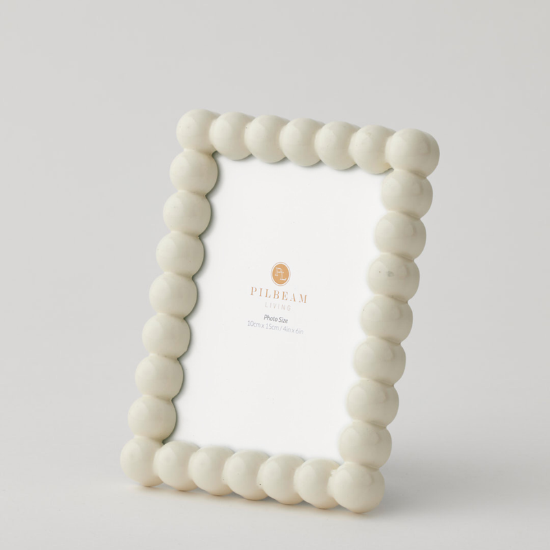 Creswick Small Photo Frame - Cream - Pilbeam Living - Image 1