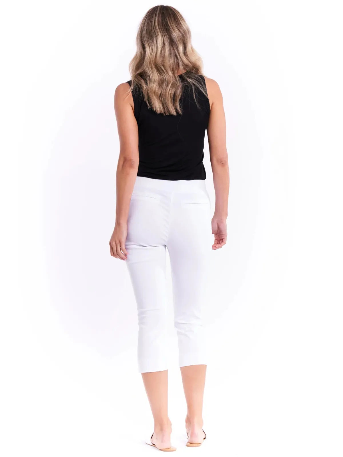 Crop Bengaline Pant - White - Betty Basics - Image 2