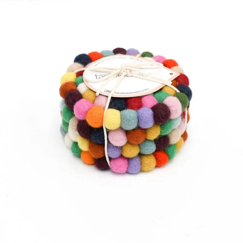 Cup Coasters - Colourful Bundle of 4 - Tara Treasures - Image 1