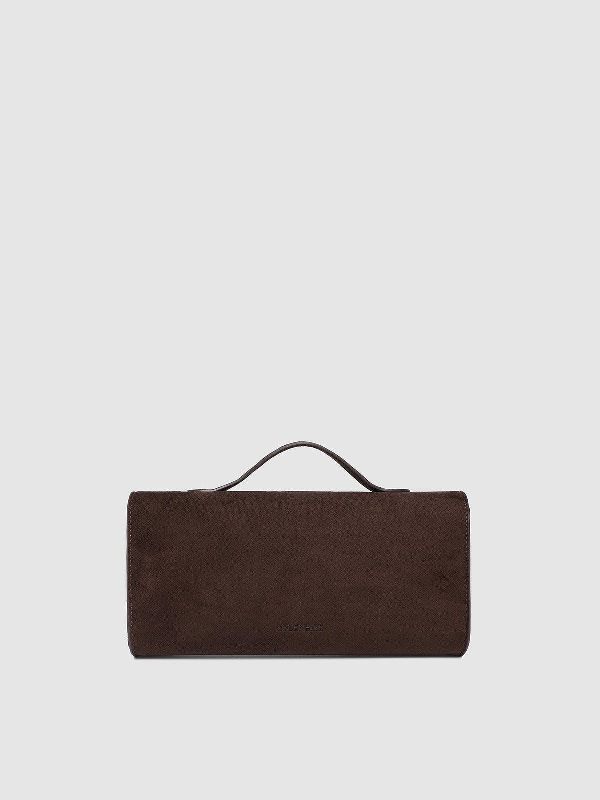 Delaney Suedette Clutch - Chocolate