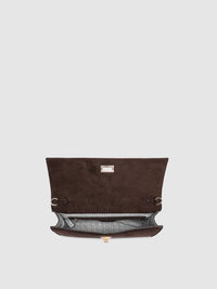 Delaney Suedette Clutch - Chocolate