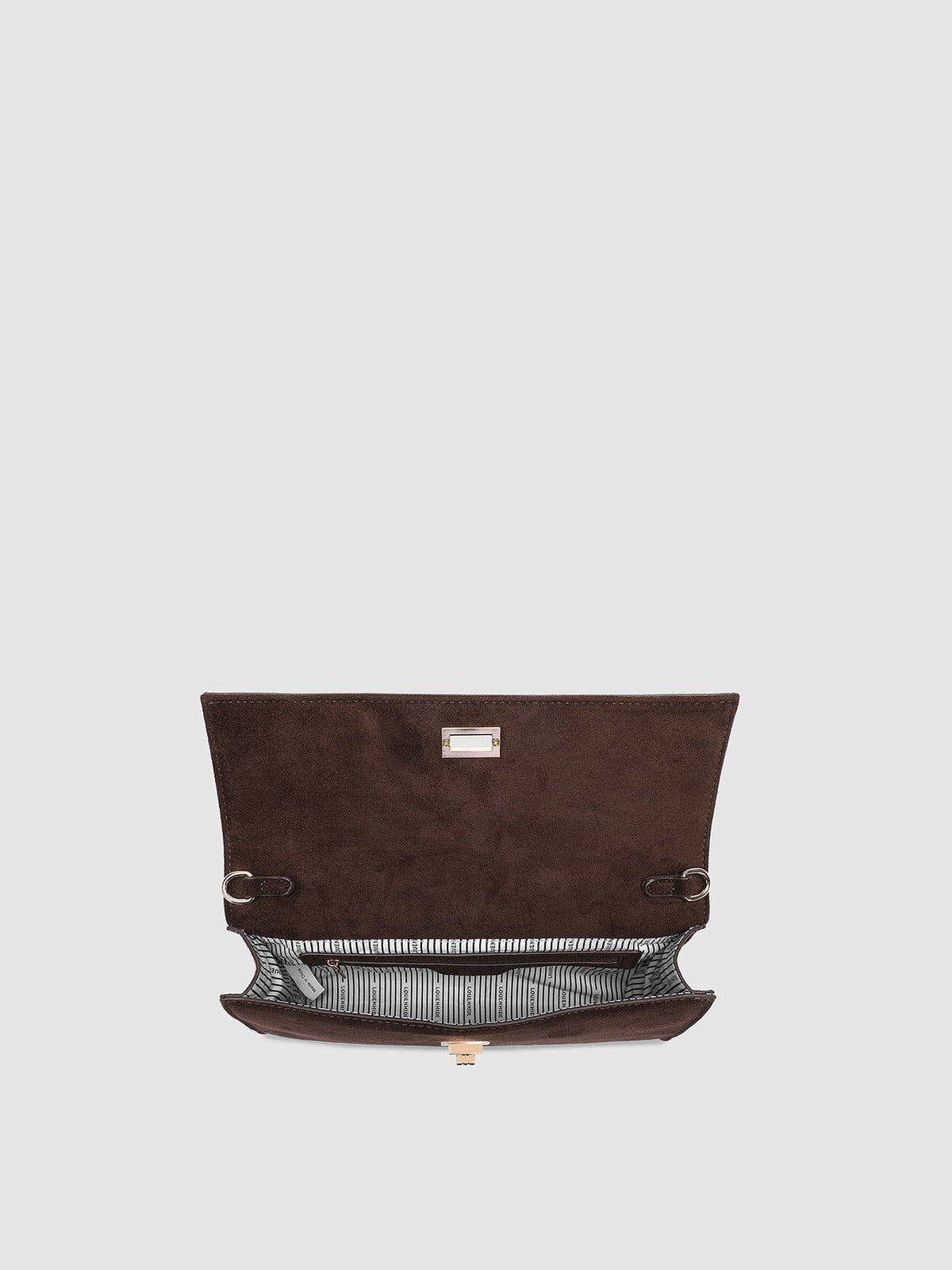 Delaney Suedette Clutch - Chocolate