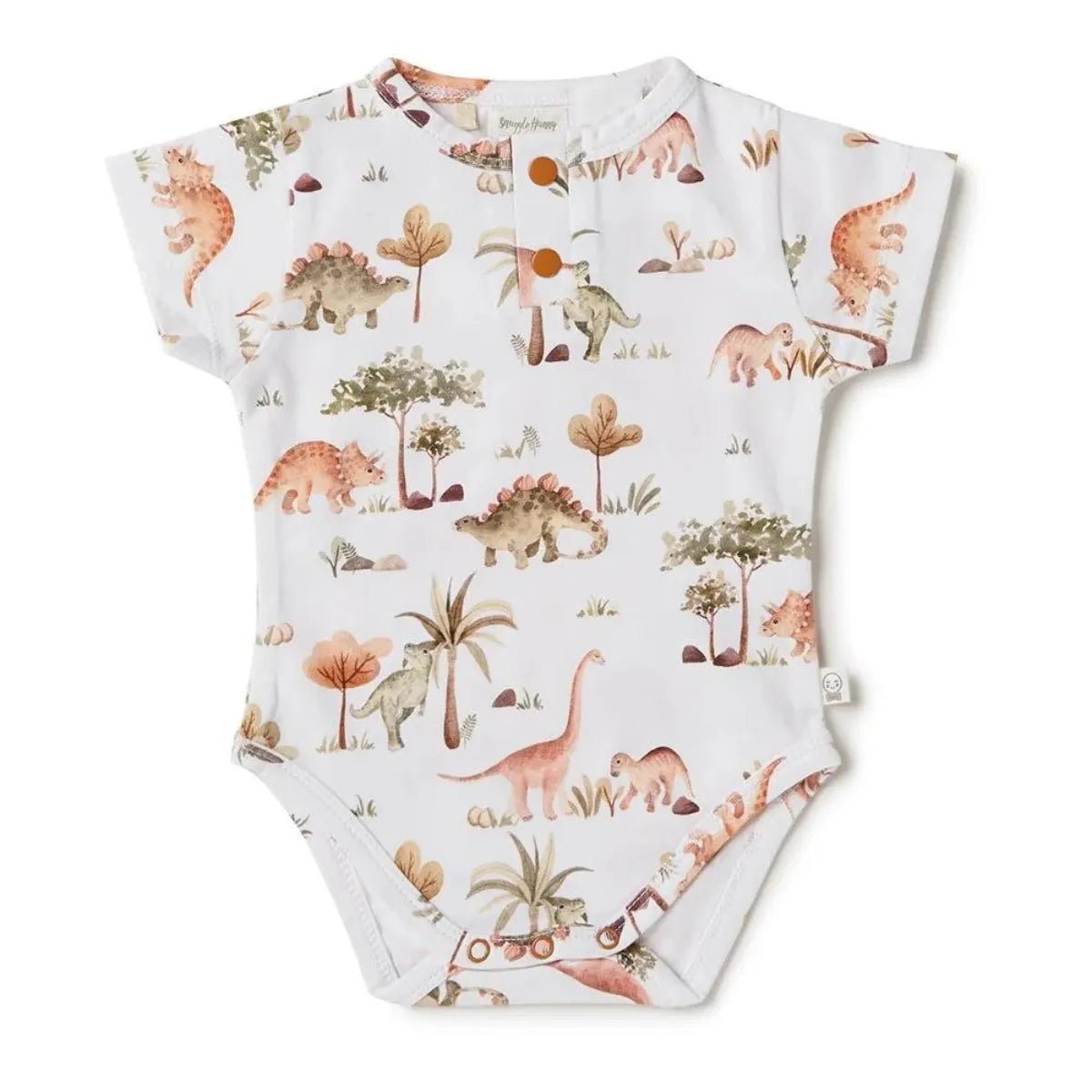 Dino Short Sleeve Organic Bodysuit - Snuggle Hunny - Image 2