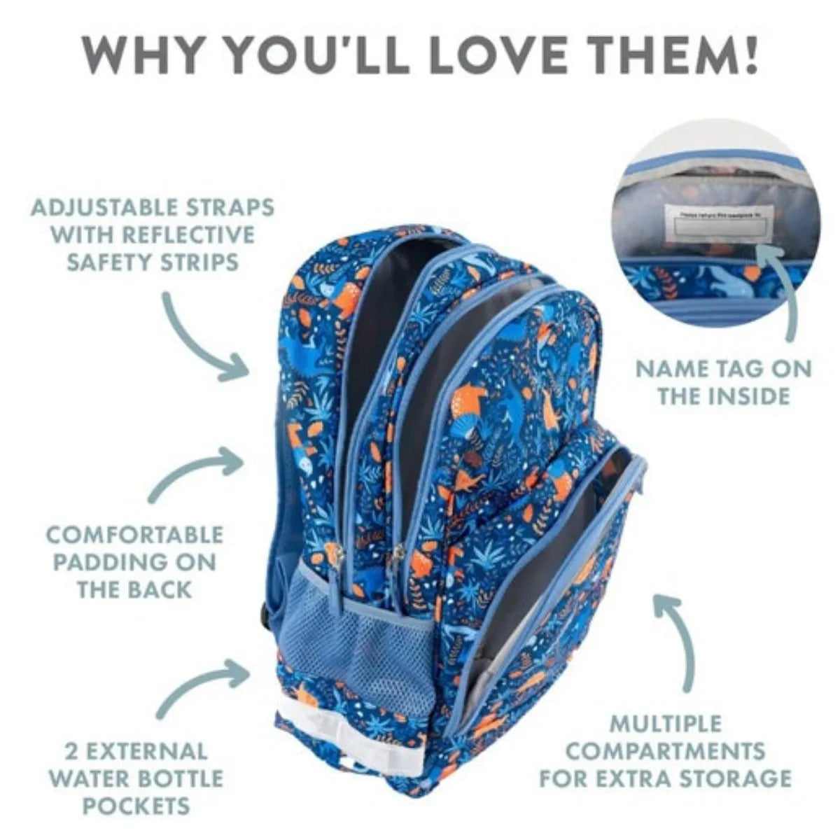 Dinosaur Backpack - Splosh - Image 2