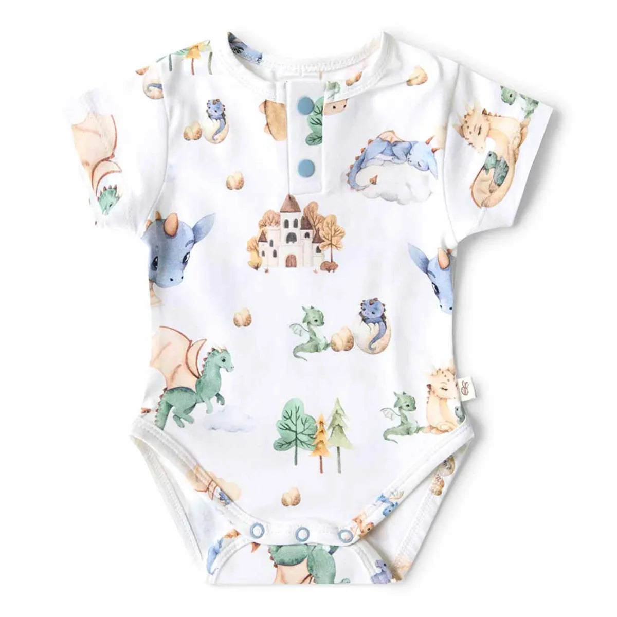 Dragon Short Sleeve Organic Bodysuit - Snuggle Hunny - Image 2