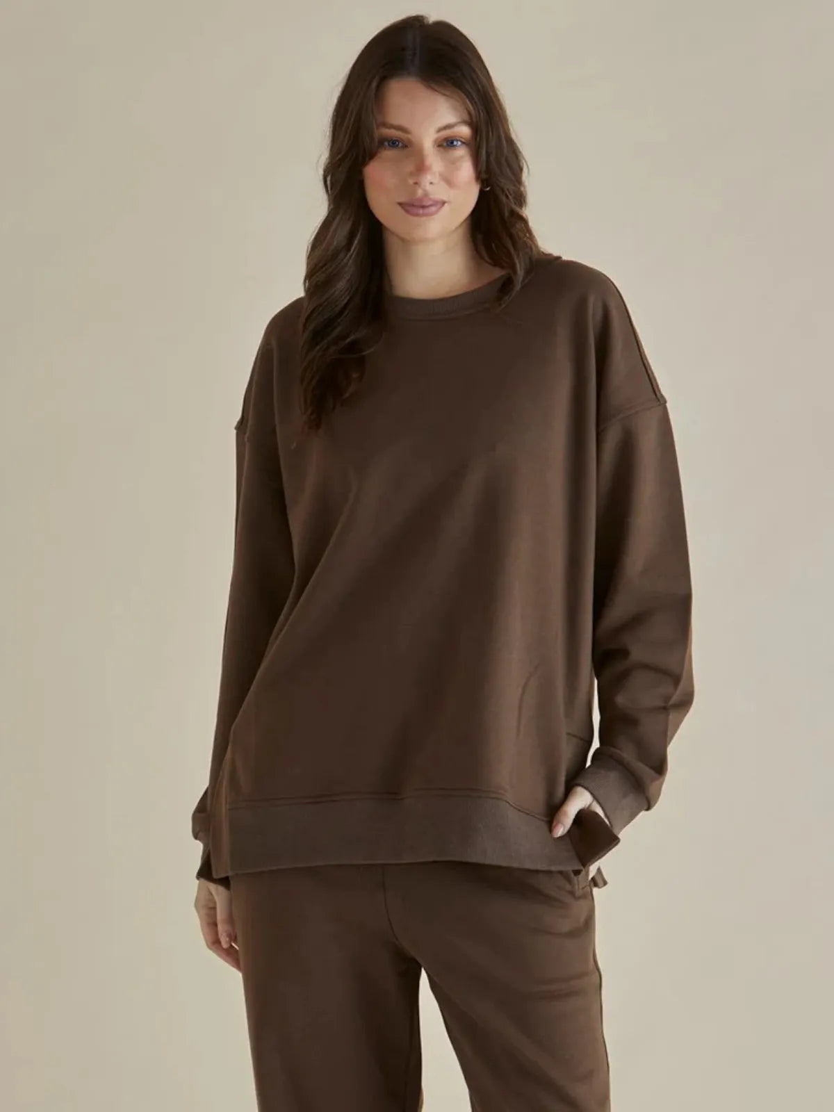 Easy Crew Sweat - Chocolate - Betty Basics - Image 1