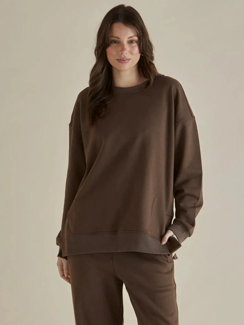 Easy Crew Sweat - Chocolate - Betty Basics - Image 1
