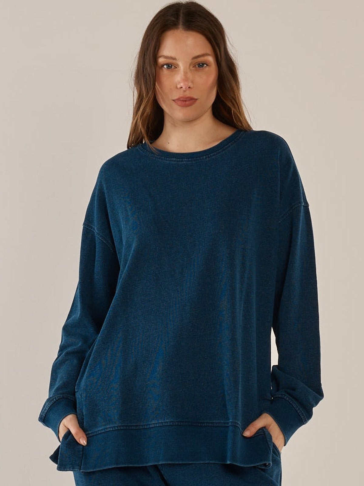 Easy Crew Sweat - Indigo Wash