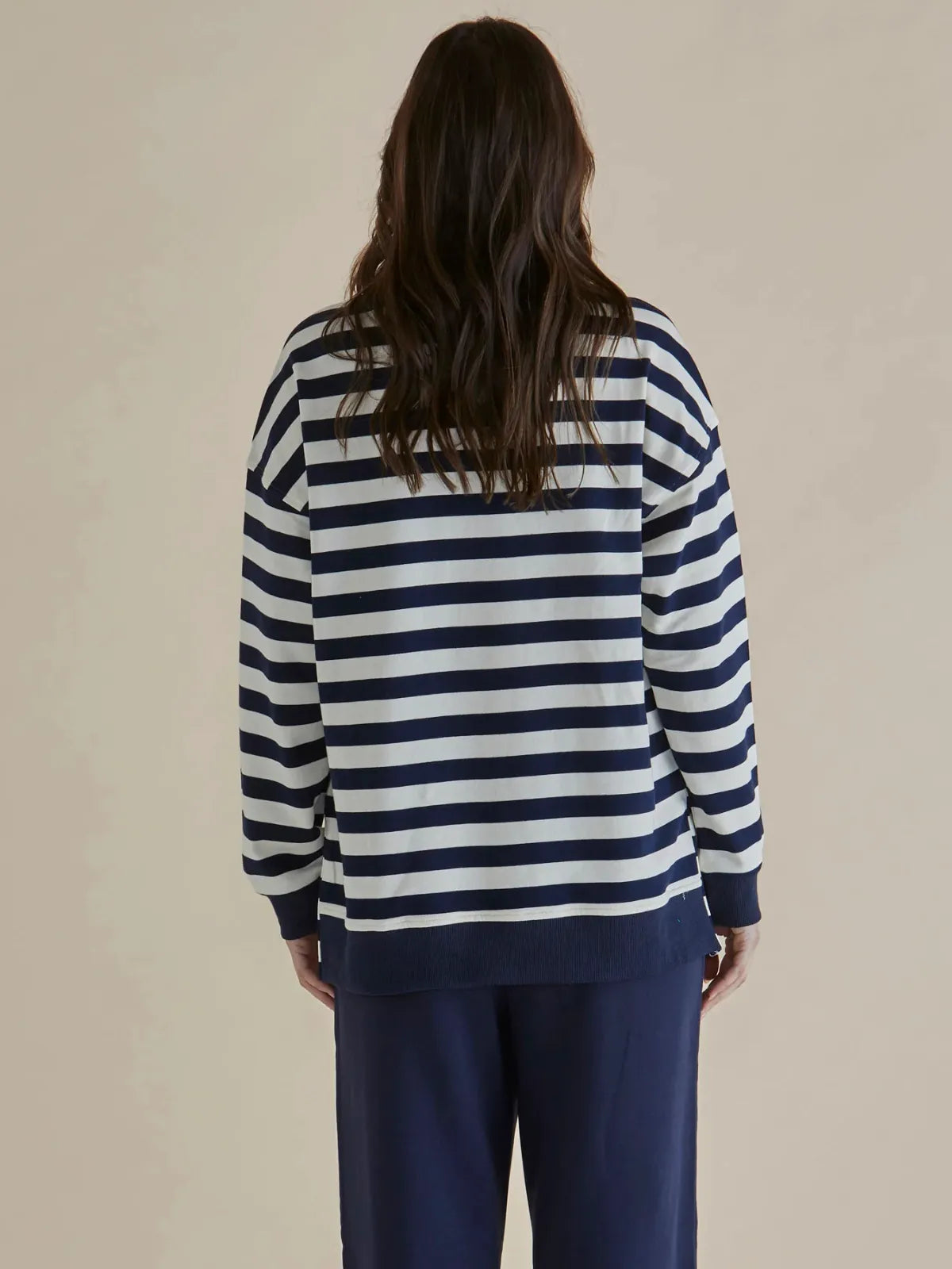 Easy Crew Sweat - Navy Stripe - Betty Basics - Image 4