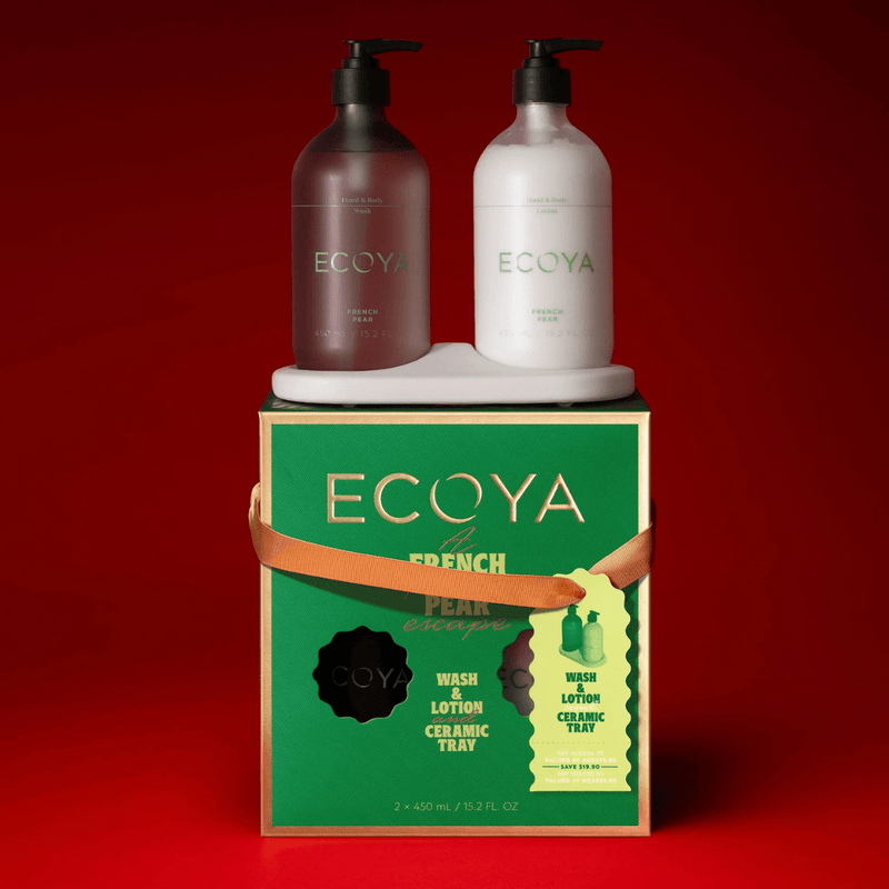 EcoyaFrench Pear Bathroom Gift Set