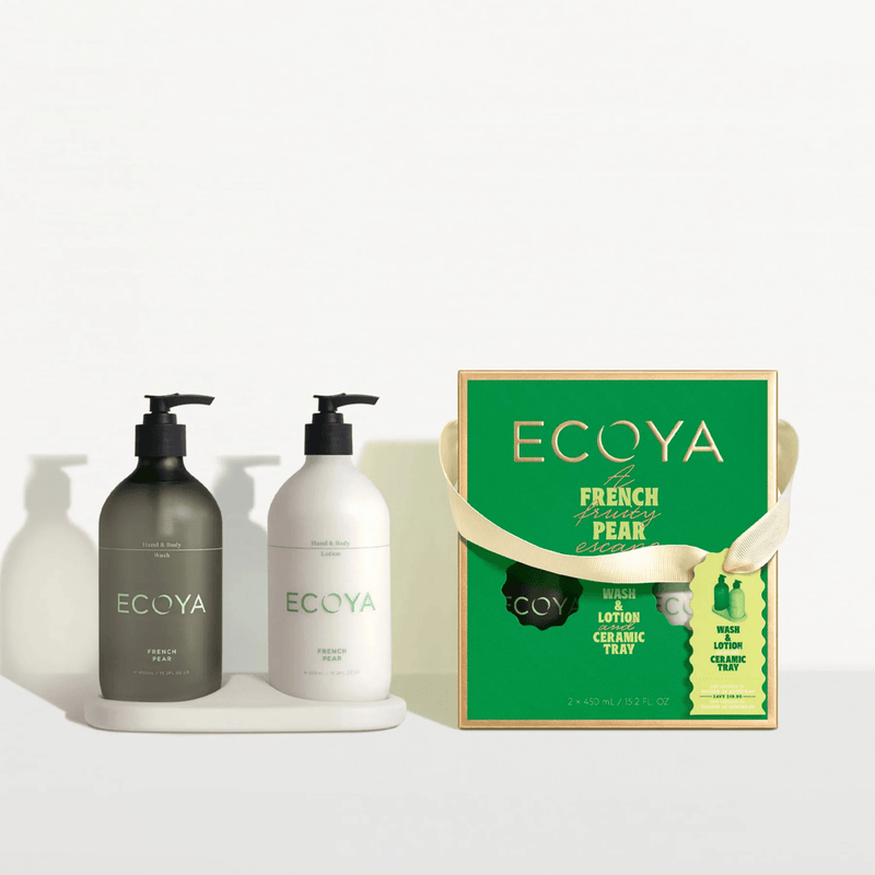 EcoyaFrench Pear Bathroom Gift Set