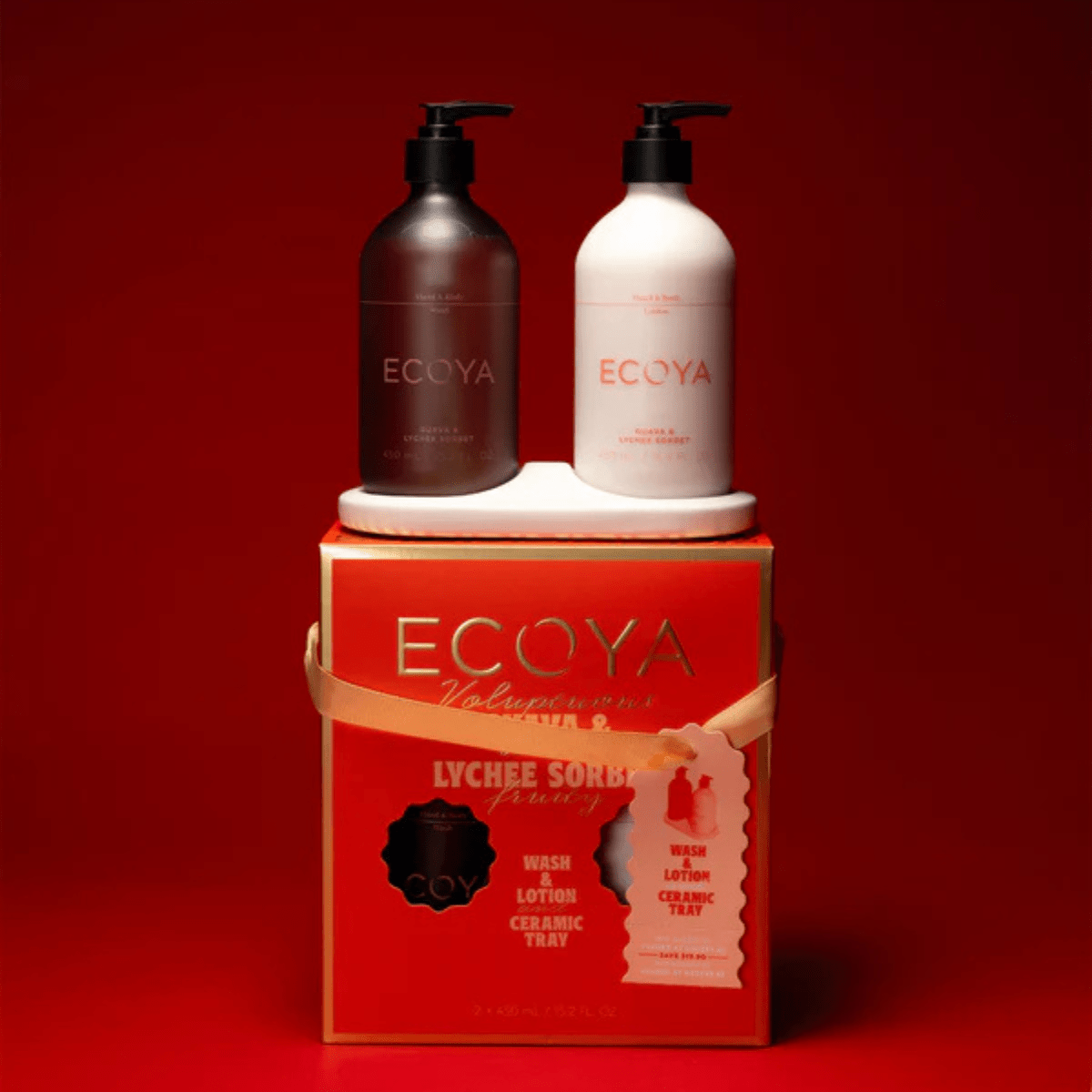 EcoyaGuava & Lychee Sorbet Bathroom Gift Set