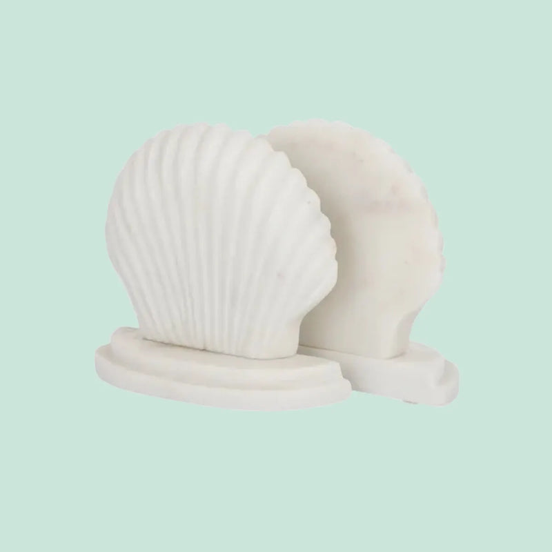 Edie Marble Bookends - Set Of 2 - Coast To Coast - Image 1