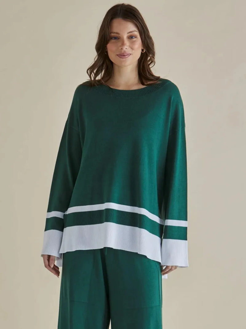 Eleanor Knit Jumper - Basil - Betty Basics - Image 1