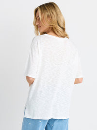 Eleni Knit Tee - White