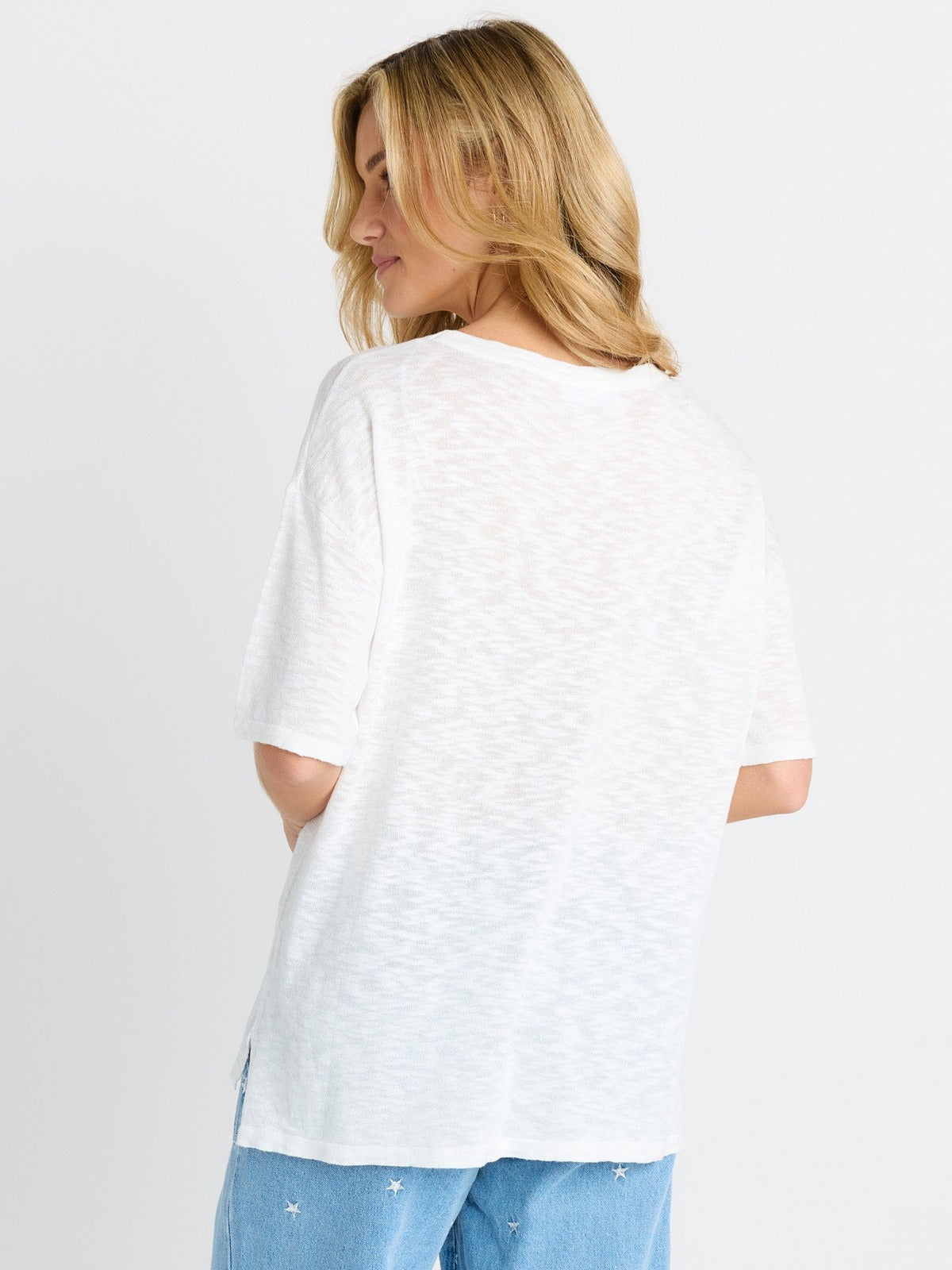 Eleni Knit Tee - White