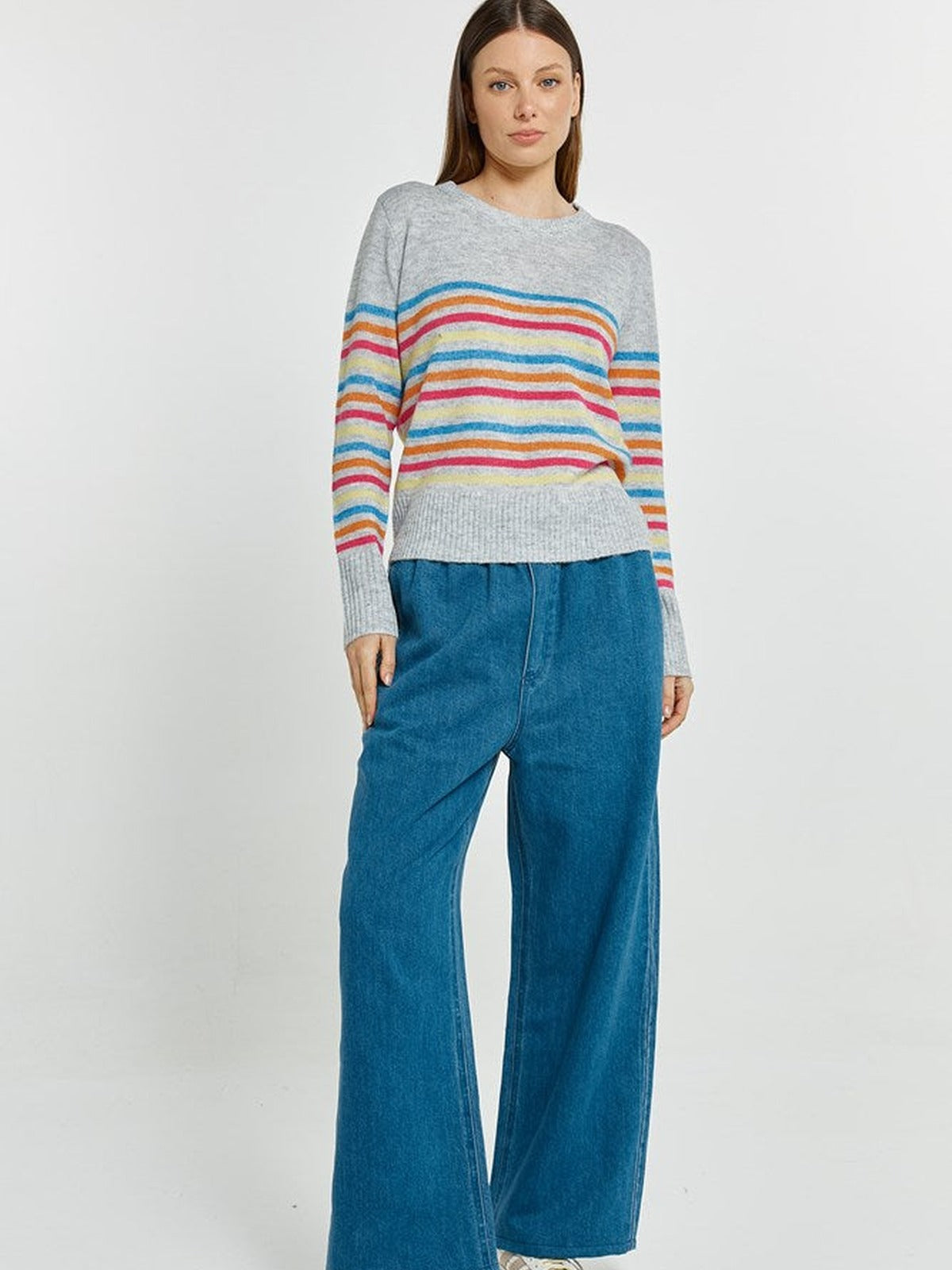 Elinda Sweater - Rainbow Stripe
