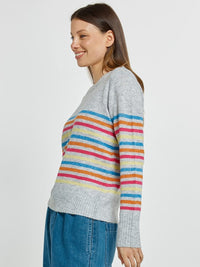 Elinda Sweater - Rainbow Stripe