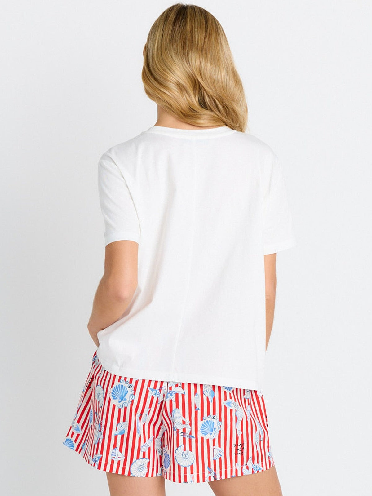 Ellia Crew Tee - Sun, Sea, Love Print