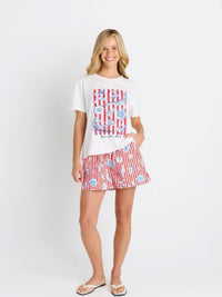 Ellia Crew Tee - Sun, Sea, Love Print