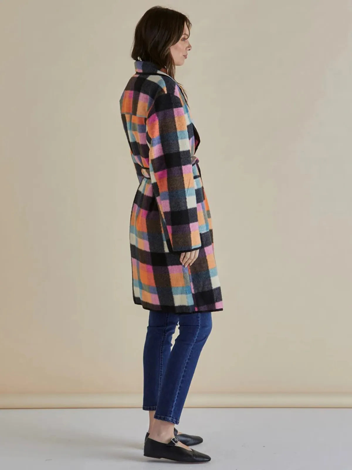 Ellie Coat - Rainbow Check - Betty Basics - Image 3