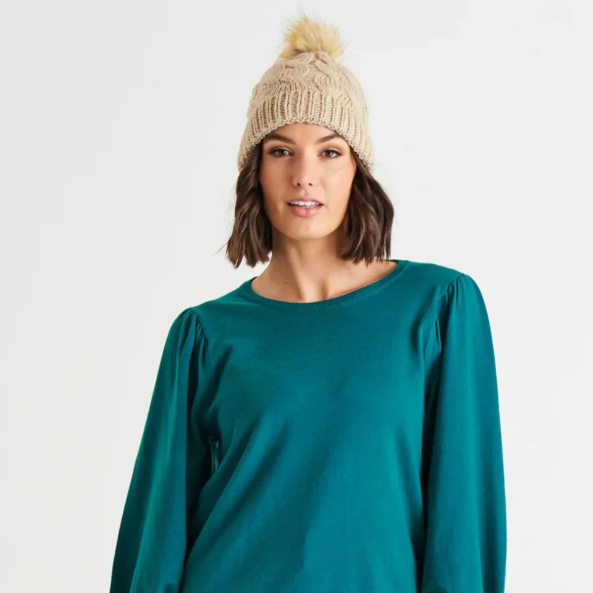 Elsie Beanie - Oat - Betty Basics - Image 1