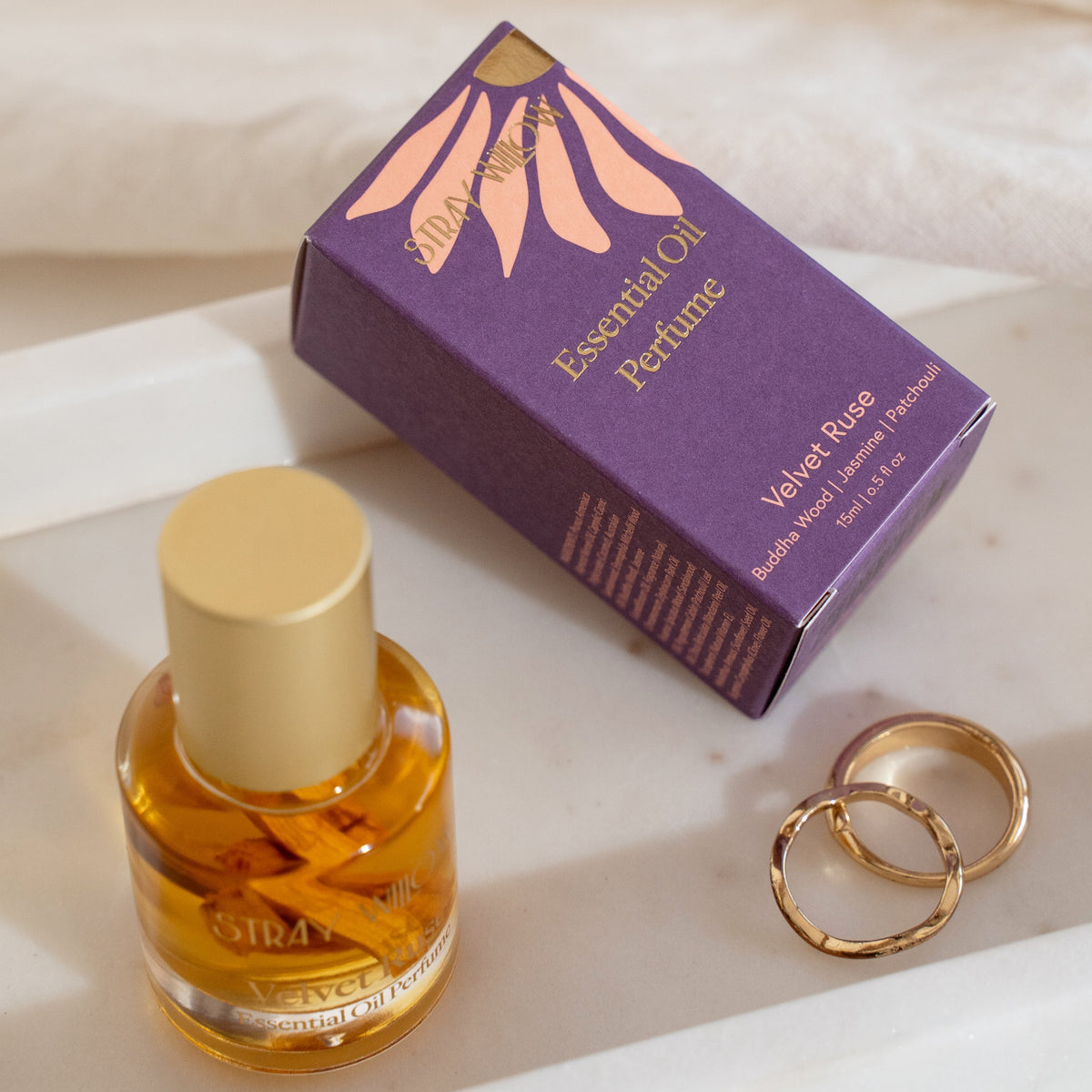 Stray Willow Essential Oil Perfume Roller, Velvet Ruse