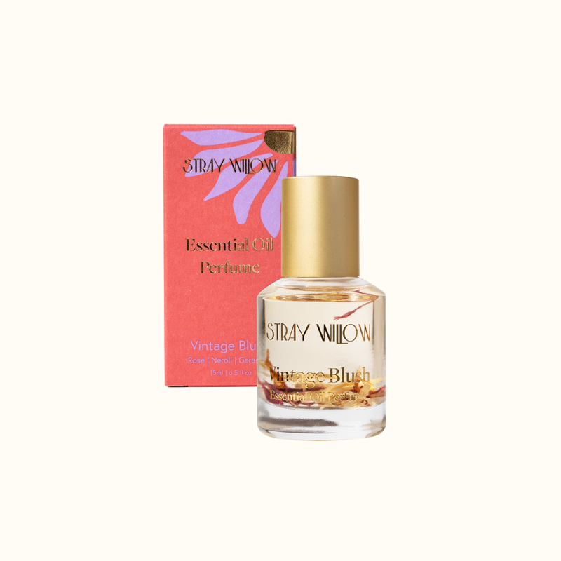 Stray Willow Essential Oil Perfume Roller, Vintage Blush