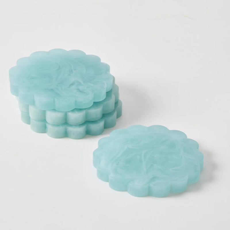 Estila Coasters Set of 4 Turquoise - Pilbeam - Image 1